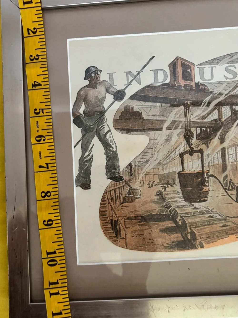 Industry Wall Art Print in Brown and Black - Unbranded